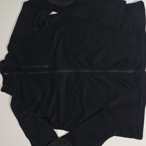 Ibex Black Knit Base Layer With Suede Elbow Patches